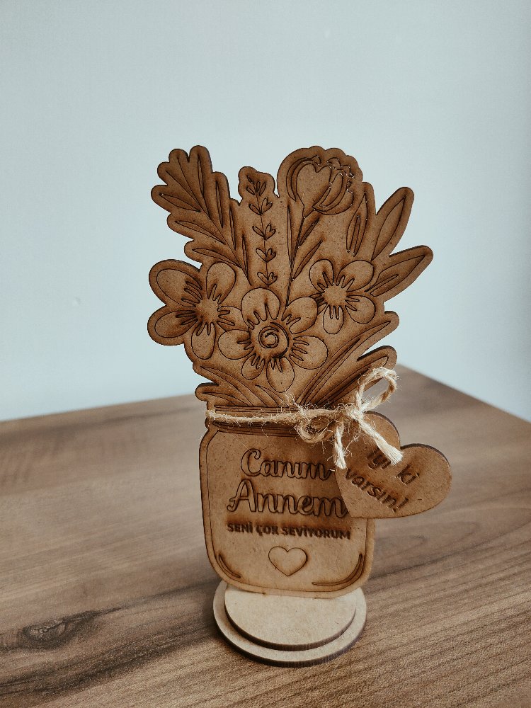 Anneler Günü Vazoda Çiçek Boyama