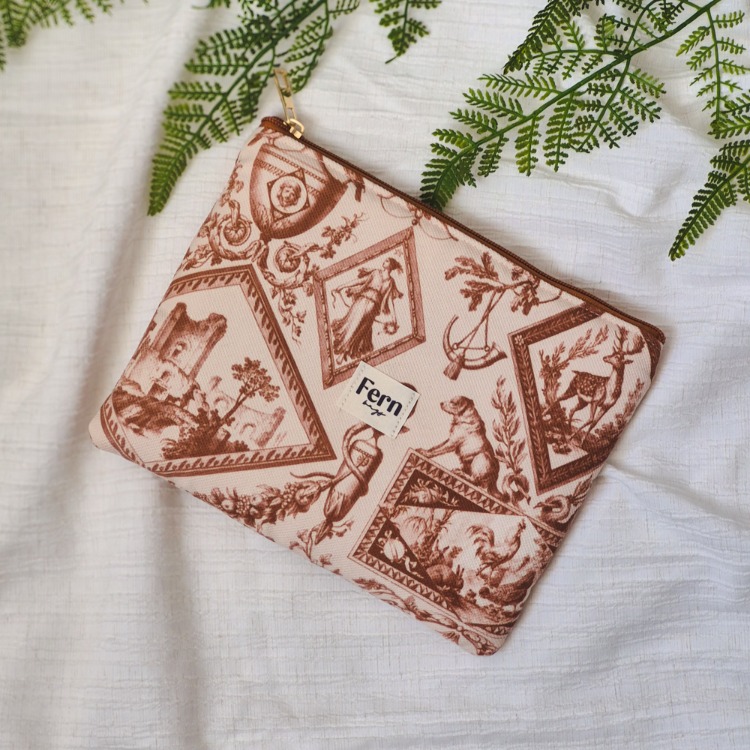 Kindle(E-Kitap Okuyucu) Kılıfı/Mini Clutch Toile Serisi Kahverengi