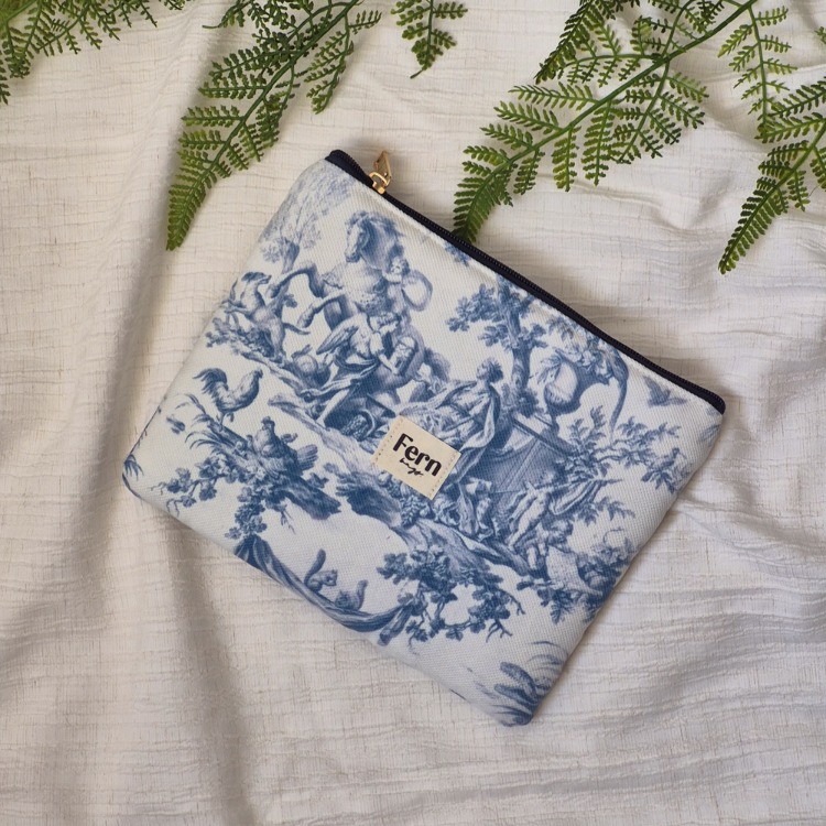 Kindle(E-Kitap Okuyucu) Kılıfı/Mini Clutch Toile Serisi Lacivert