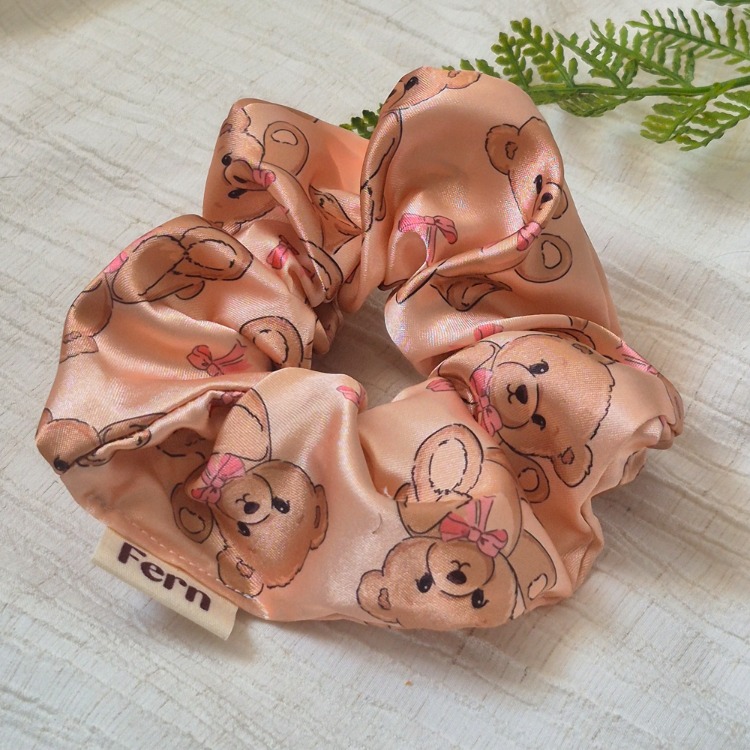 Scrunchie/Lastikli Toka Fiyonklu Ayıcık Large