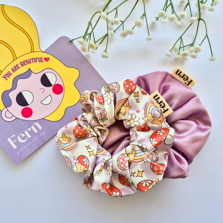 Scrunchie/Lastikli Toka 2'li Set Disco - Large