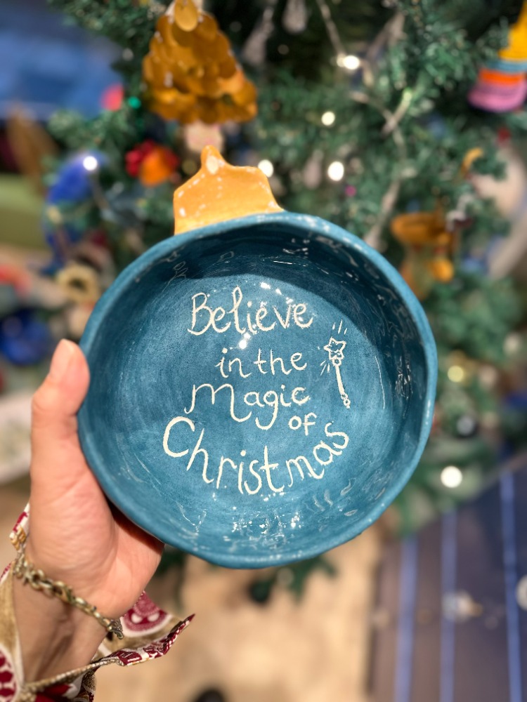 Yılbaşı Konseptli El Yapımı Kase – “Believe in the Magic of Christmas” | Atölye Gypsy