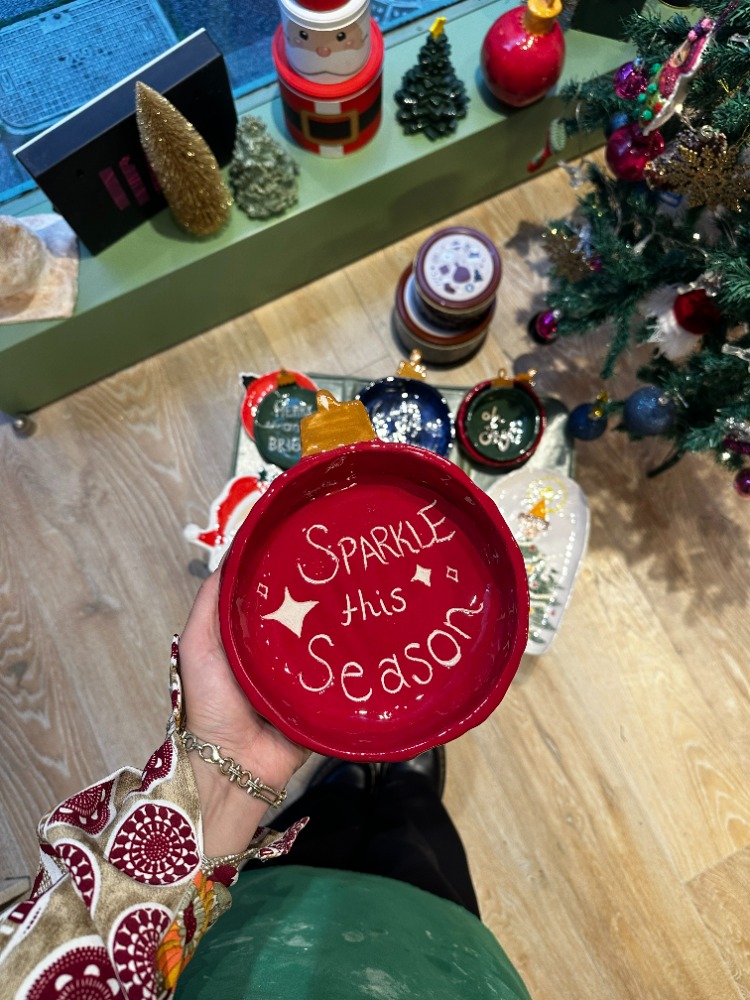 Yılbaşı Konseptli El Yapımı Kase – “Sparkle This Season” | Atölye Gypsy