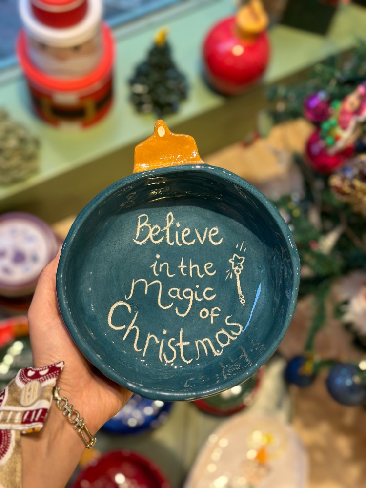 Yılbaşı Konseptli El Yapımı Kase – “Believe in the Magic of Christmas” | Atölye Gypsy