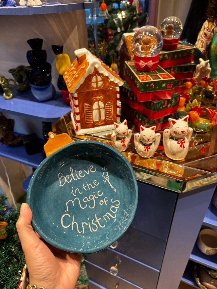 Yılbaşı Konseptli El Yapımı Kase – “Believe in the Magic of Christmas” | Atölye Gypsy