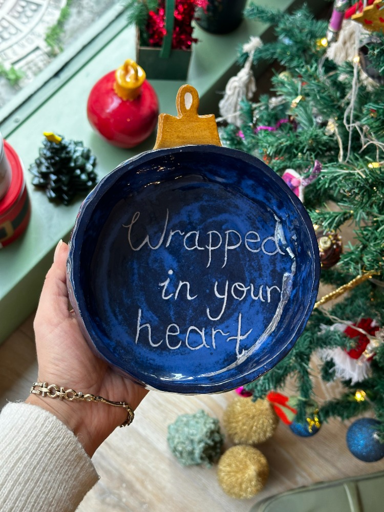 Yılbaşı Konseptli El Yapımı Kase | “Wrapped in Your Heart” | Atölye Gypsy