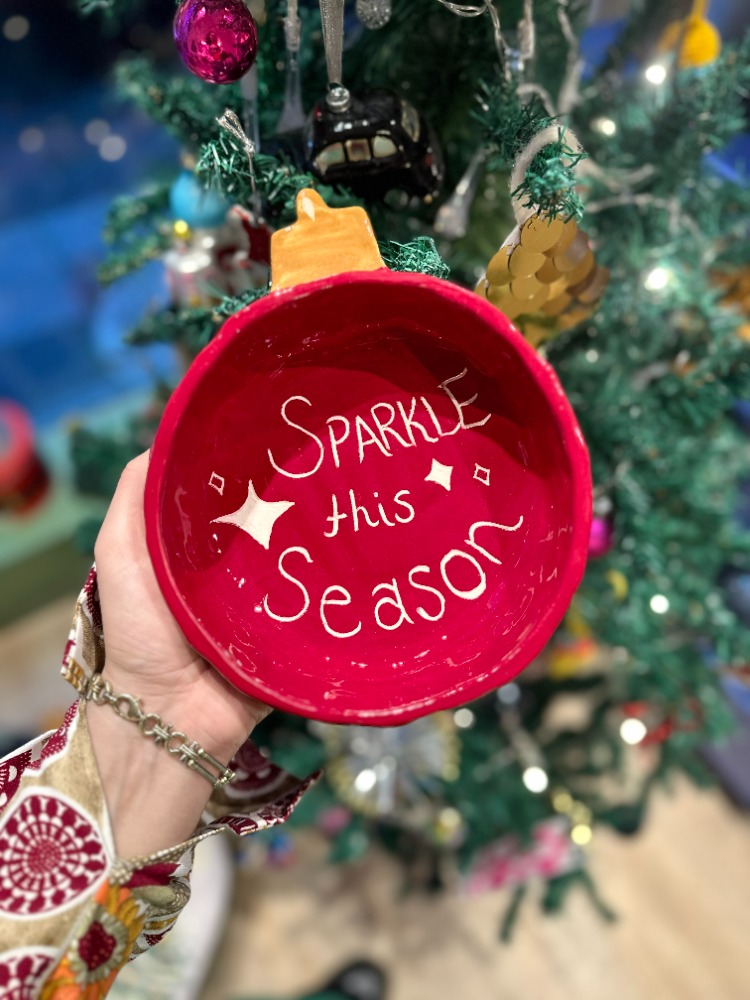 Yılbaşı Konseptli El Yapımı Kase – “Sparkle This Season” | Atölye Gypsy