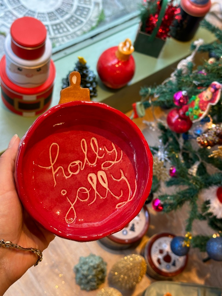 Yılbaşı Konseptli El Yapımı Mini Kase  | “Holly Jolly” | Atölye Gypsy