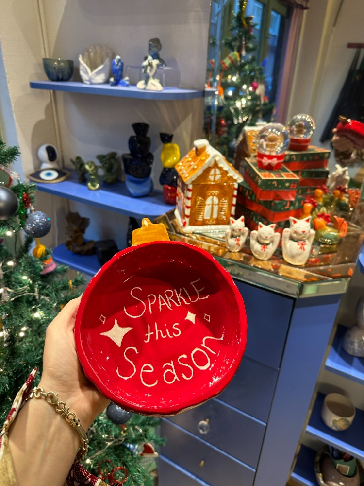 Yılbaşı Konseptli El Yapımı Kase – “Sparkle This Season” | Atölye Gypsy