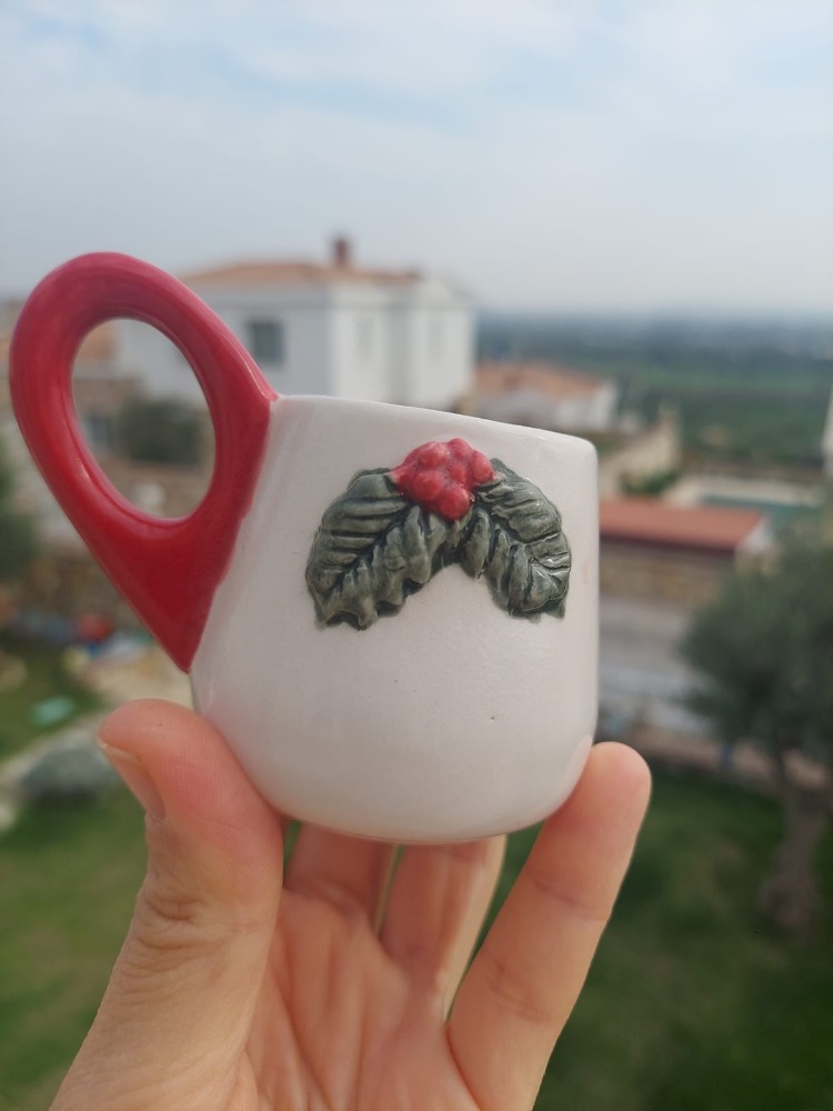 Kokina Figürlü Türk Kahvesi Fincan ve Tabağı - 100 ml
