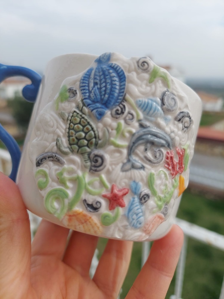 Deniz Canlıları Figürlü Kupa - 200 ml