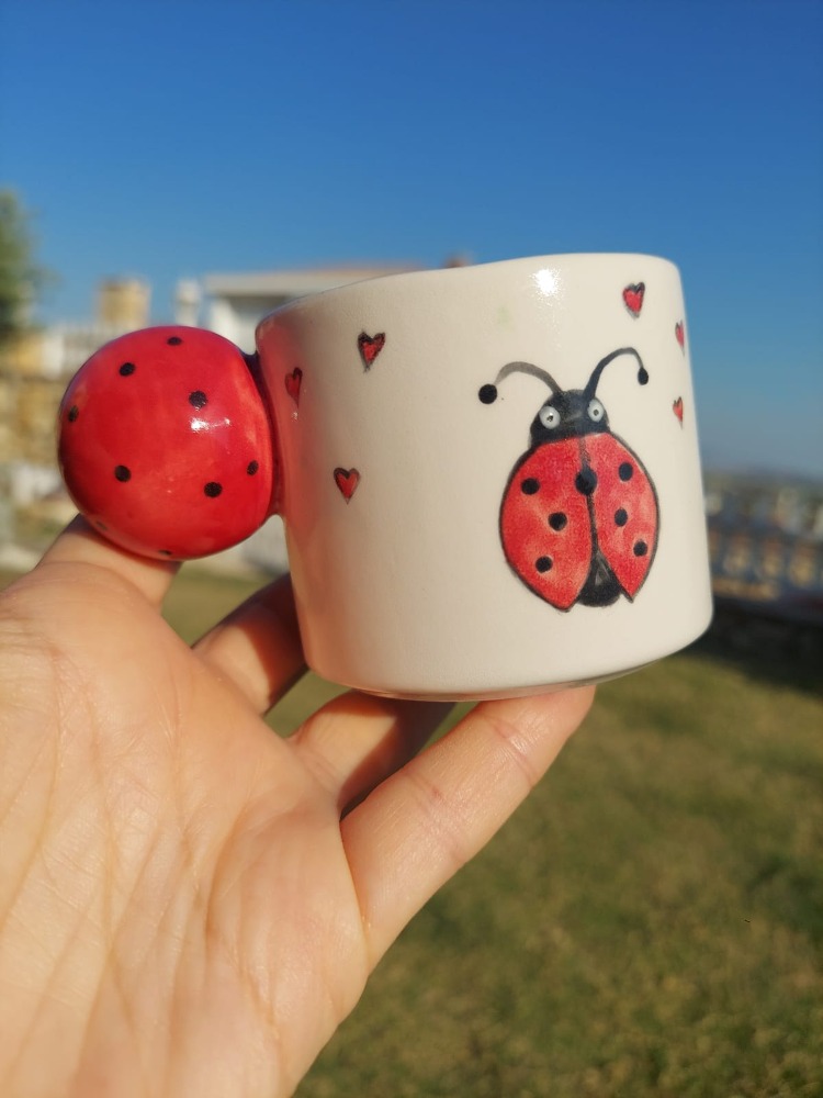 Uğur Böceği Double Türk Kahvesi Fincanı- 140 ml