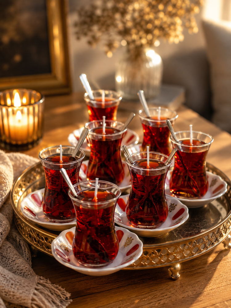 Tea Time Dekoratif Mum Seti