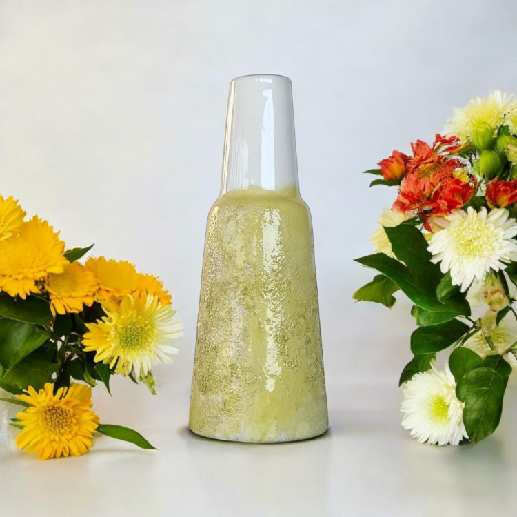 Dokulu Limoni Seramik Şişe