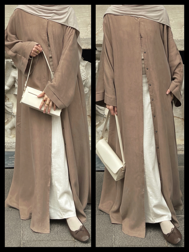 Esinti Bej Rengi Kupra Abaya