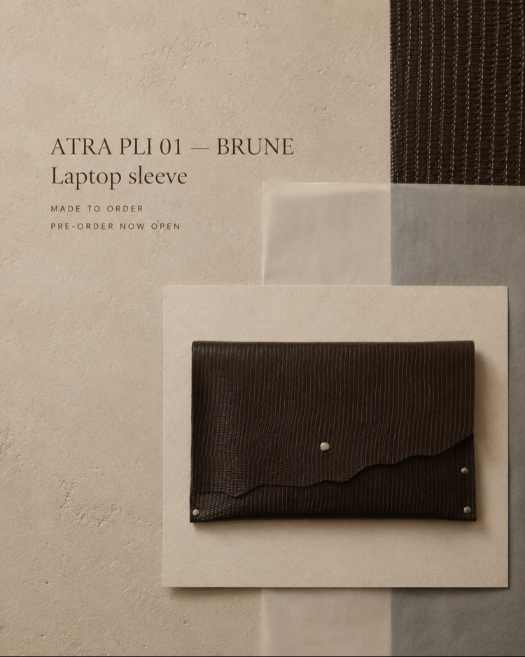 ATRA PLI 01 — BRUNE Deri Laptop Kılıfı