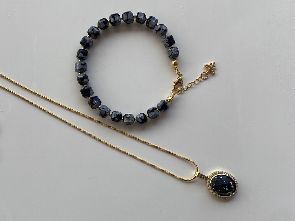 Obsidyen Kolye ve Bileklik
