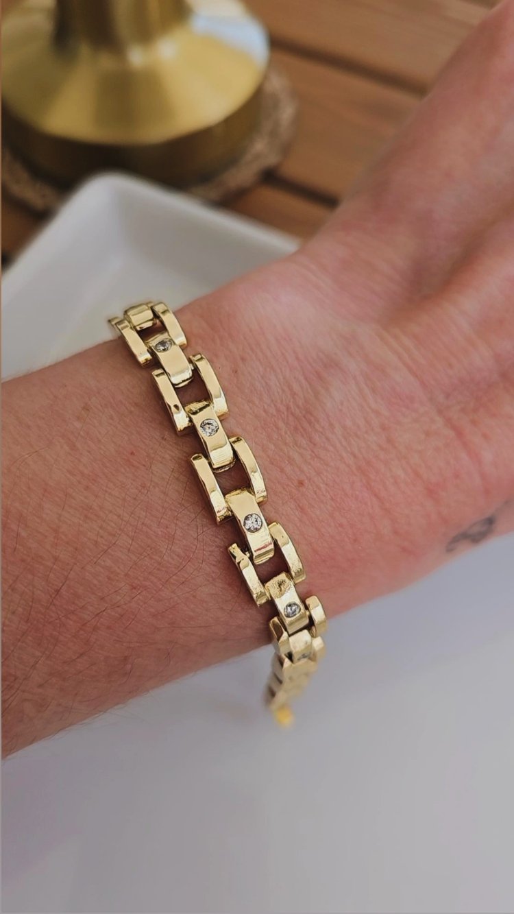 Özel Seri Kordon Model Taşlı 14K Bileklik