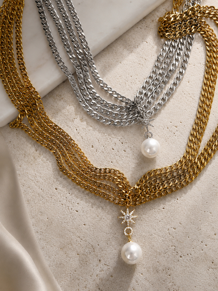 Luna drip necklace (GOLD)