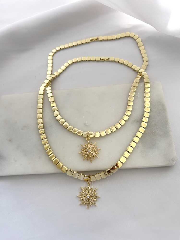 Goldy Stone Necklace 
