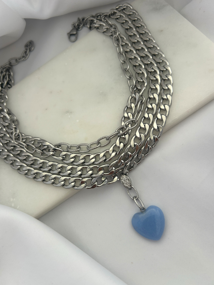Blue Heart Choker