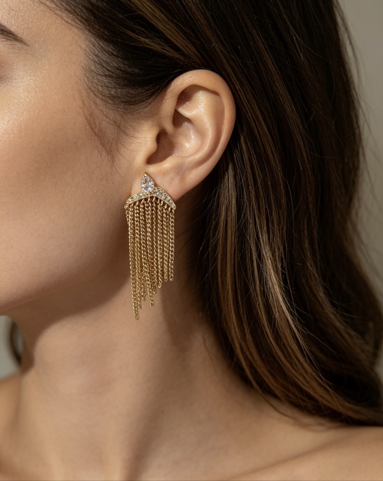 Aura rain earring (Gold)