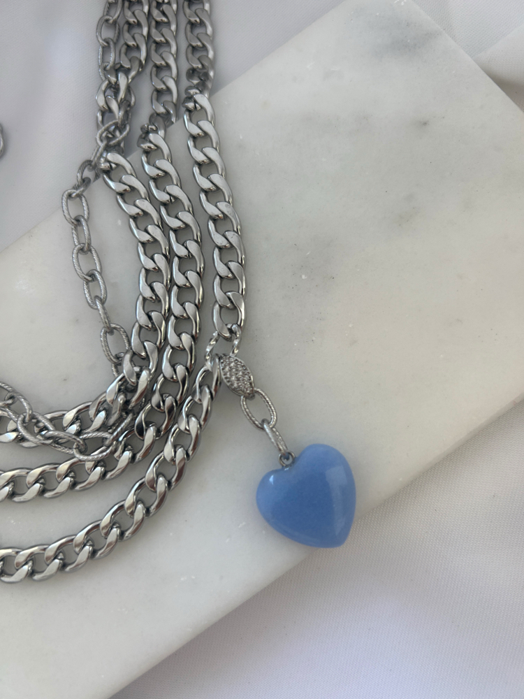 Blue Heart Choker