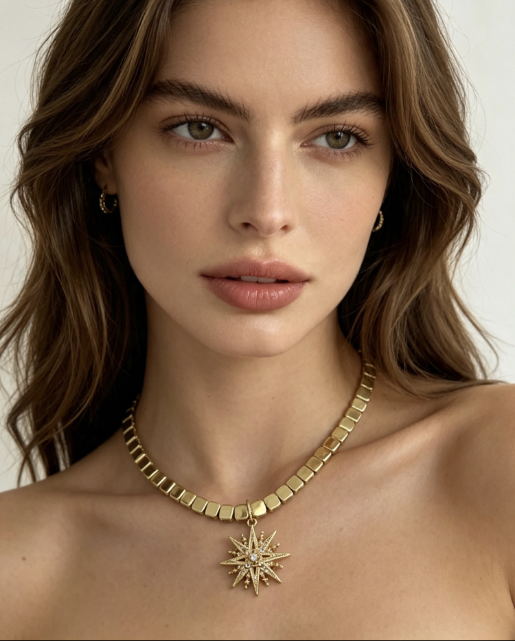 Goldy Stone Necklace 