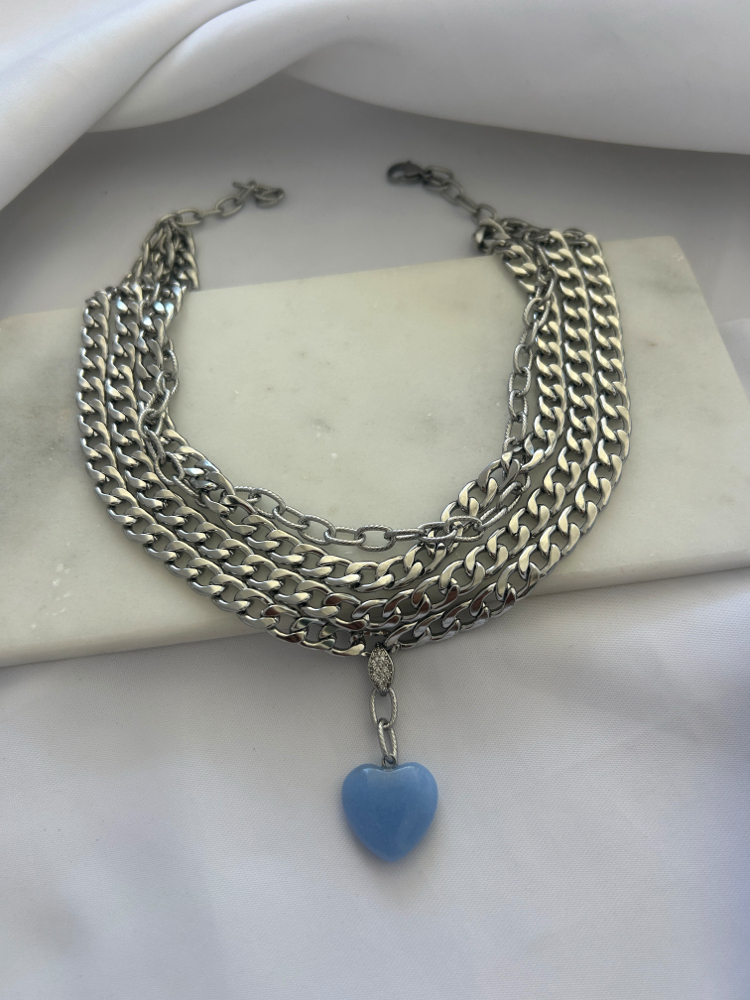 Blue Heart Choker