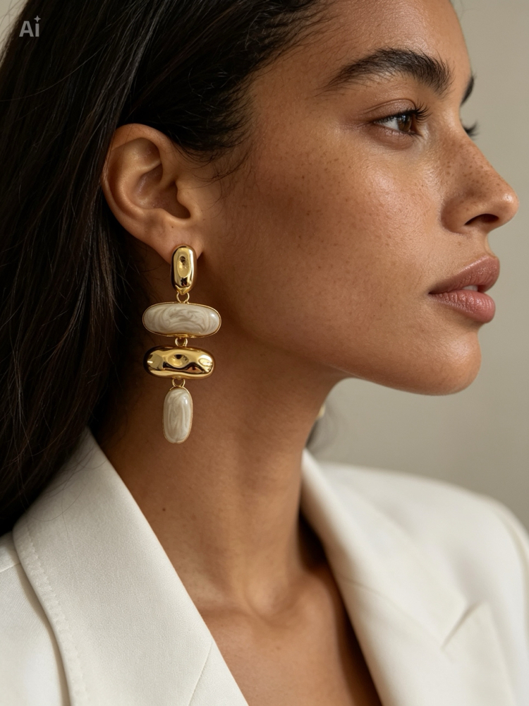 Solea Beige Earring