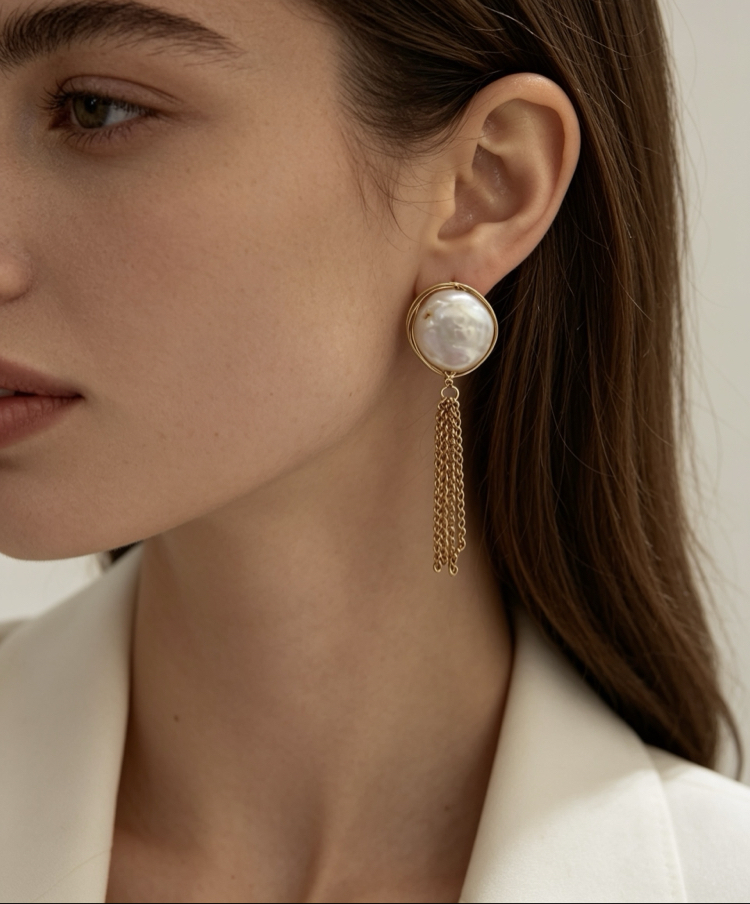 Marina pearl earring