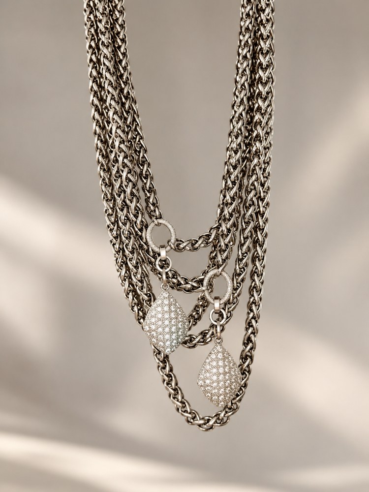 Lunara Silver Necklace 