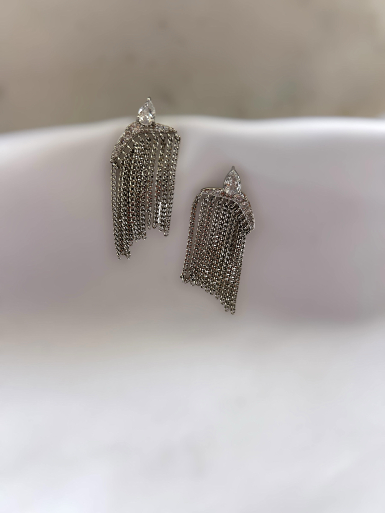 Aura rain earring (Silver)
