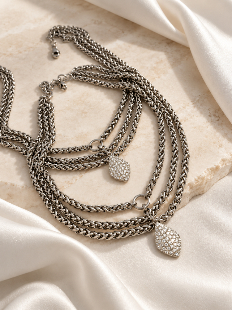 Lunara Silver Necklace 