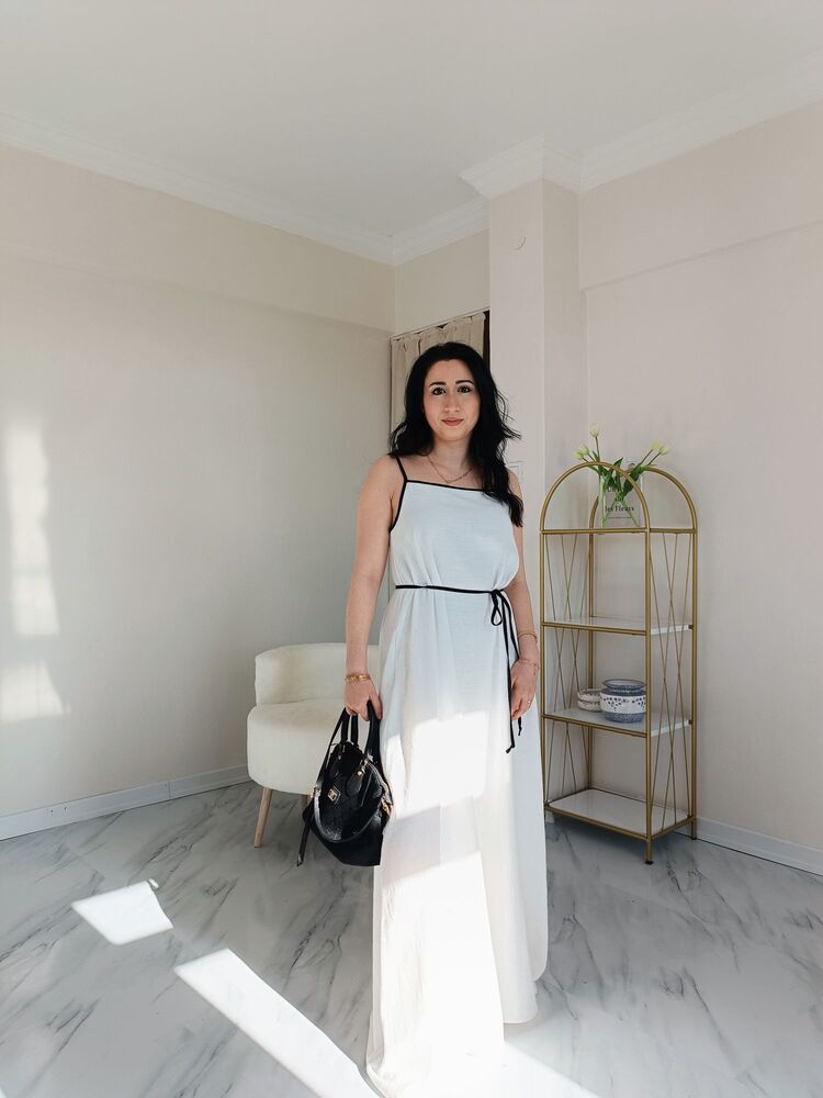 Elbise Biyeli Beyaz