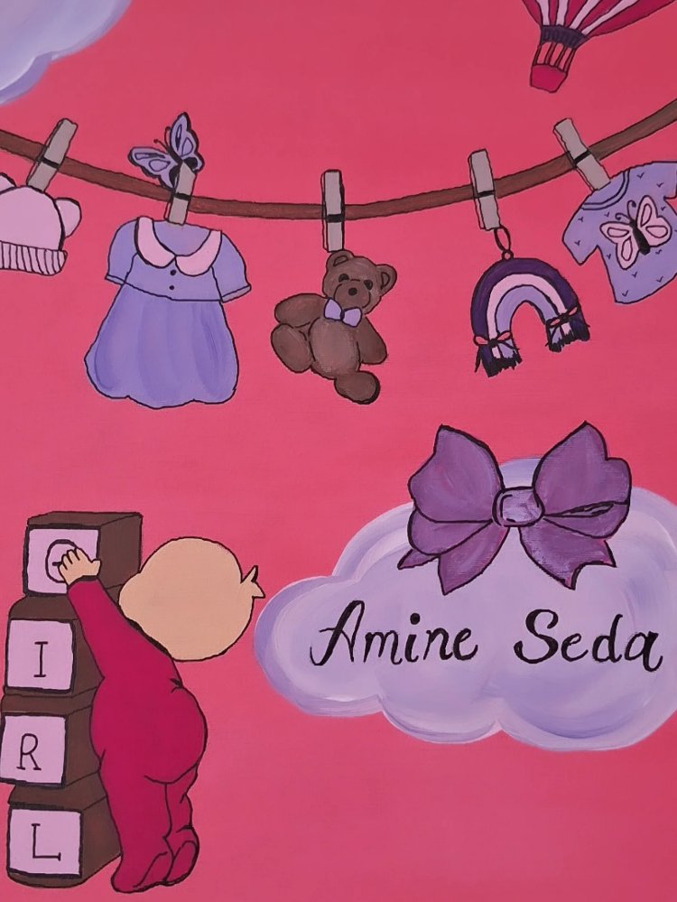 Kız Bebek Anı Tablosu