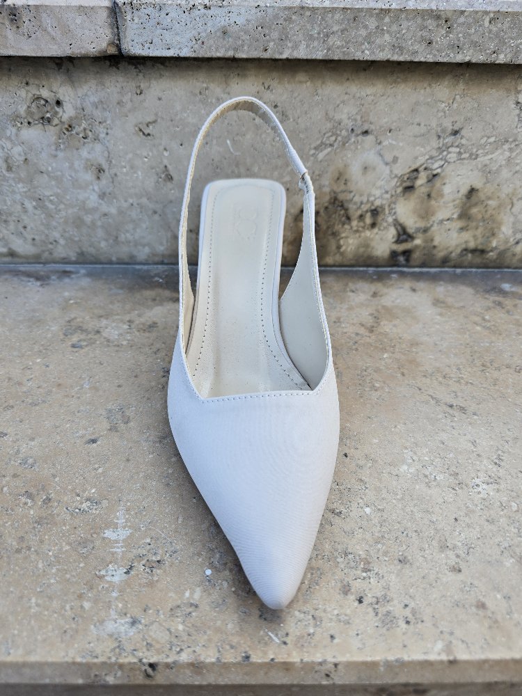 Zara Model KREM Renk Bayan Topuklu