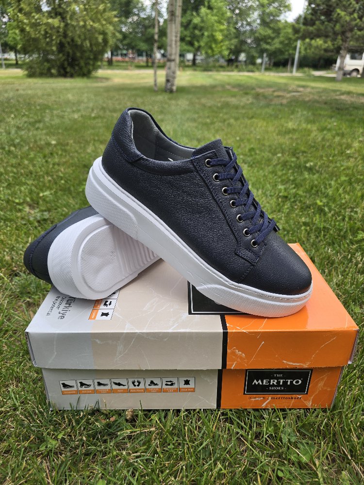 ERKEK HAKİKİ DERİ SNEAKERS AYAKKABI 