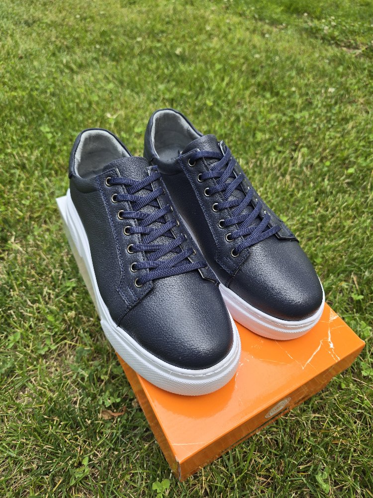 ERKEK HAKİKİ DERİ SNEAKERS AYAKKABI 