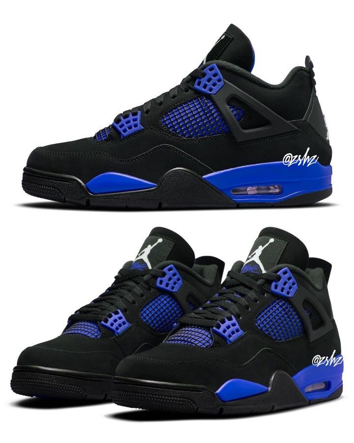 Jordon 4 Retro Black Blue