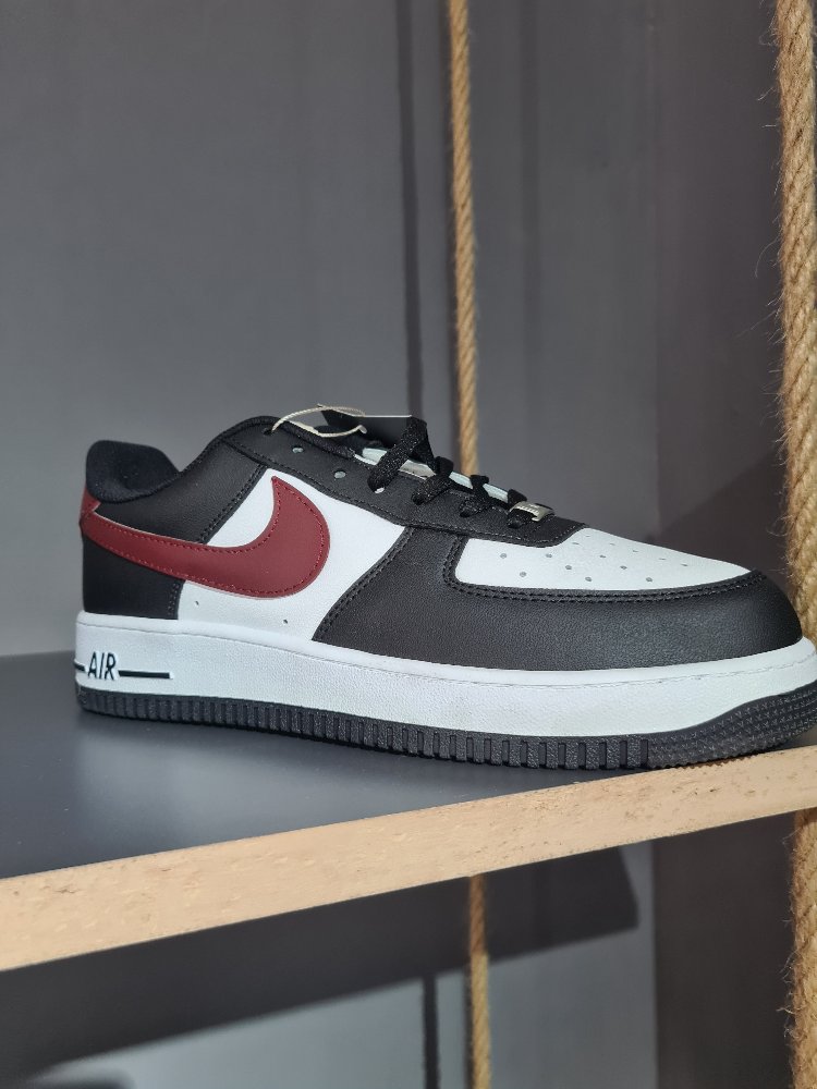 NIKE AIR FORCE 1 SIYAH BEYAZ BORDO ERKEK