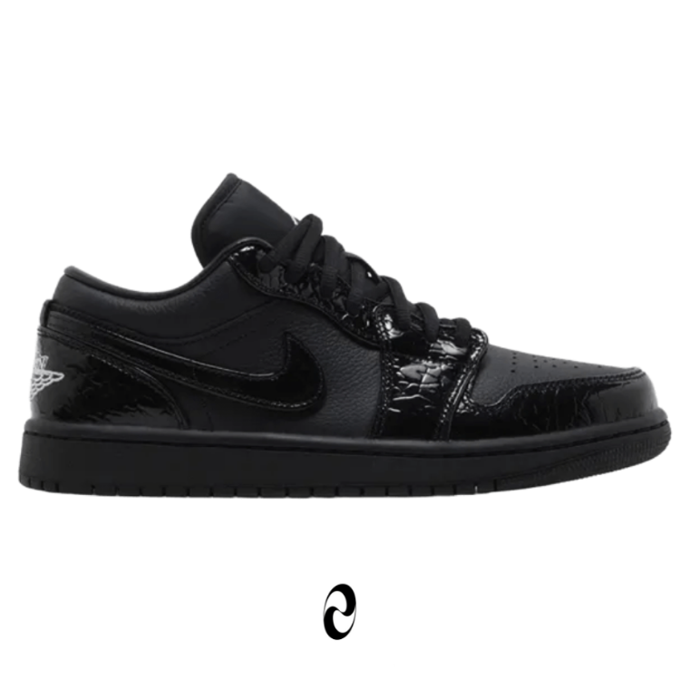 Wmns Air Jordan 1 Low SE 'Black Croc'