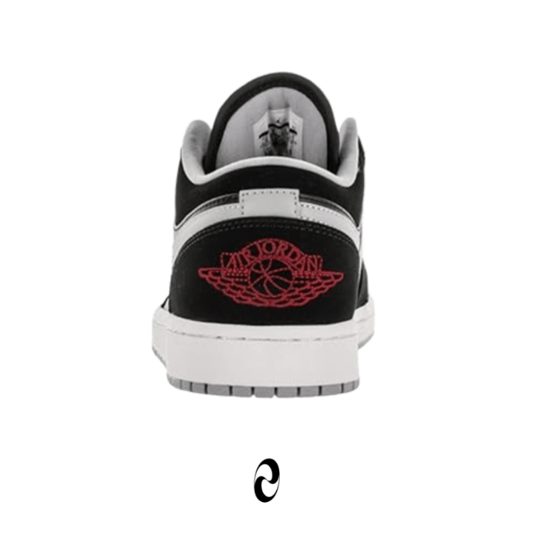 Air Jordan 1 Low Black Gym Red Wolf Grey White