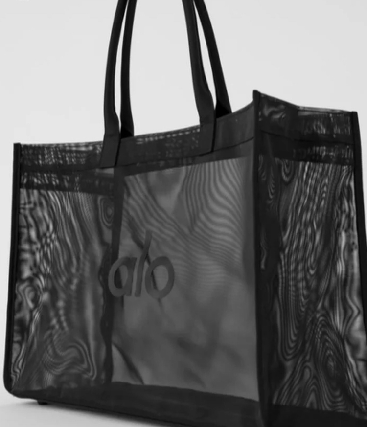 Alo Yoga Çanta File Siyah Sheer Tote Bag Black (Premium)