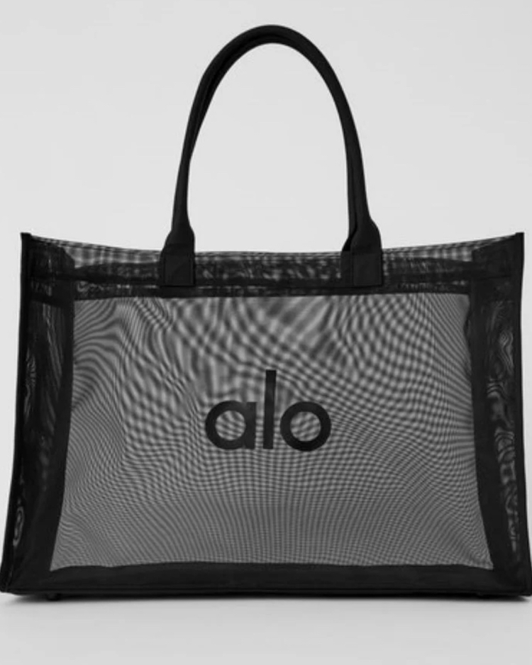 Alo Yoga Çanta File Siyah Sheer Tote Bag Black (Premium)
