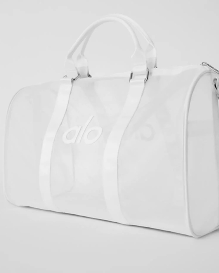 Alo Yoga Çanta Beyaz Big Sheer Duffle Bag White (Premium)