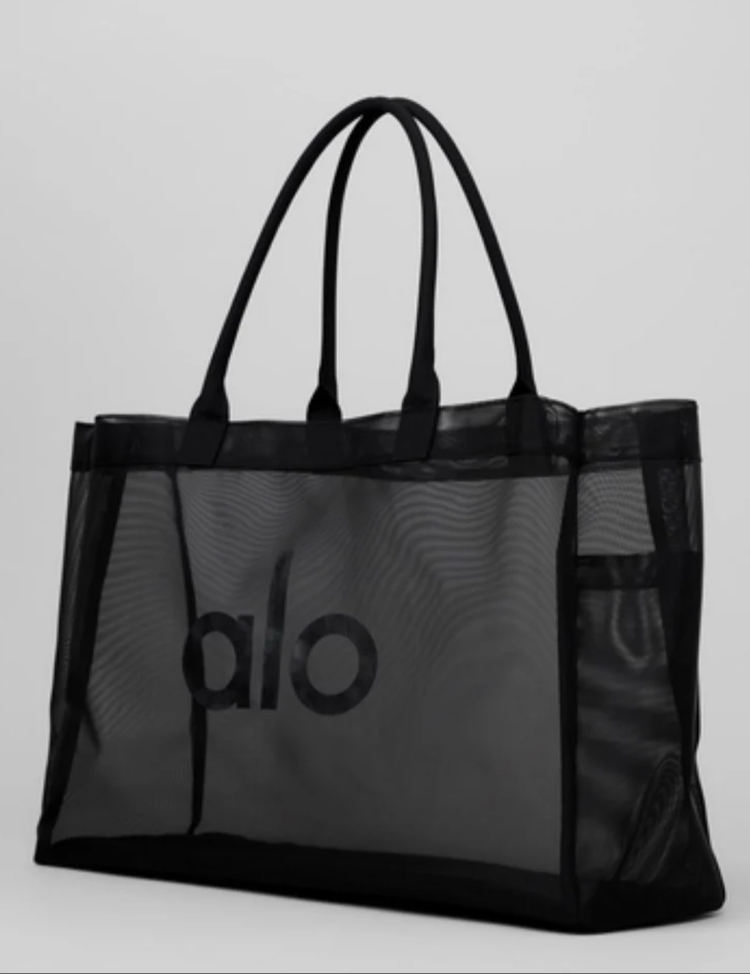 Alo Yoga Çanta File Siyah Sheer Tote Bag Black (Premium)