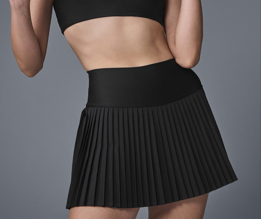 Alo Yoga Grand Slam Tennis Skirt Siyah Şort Etek