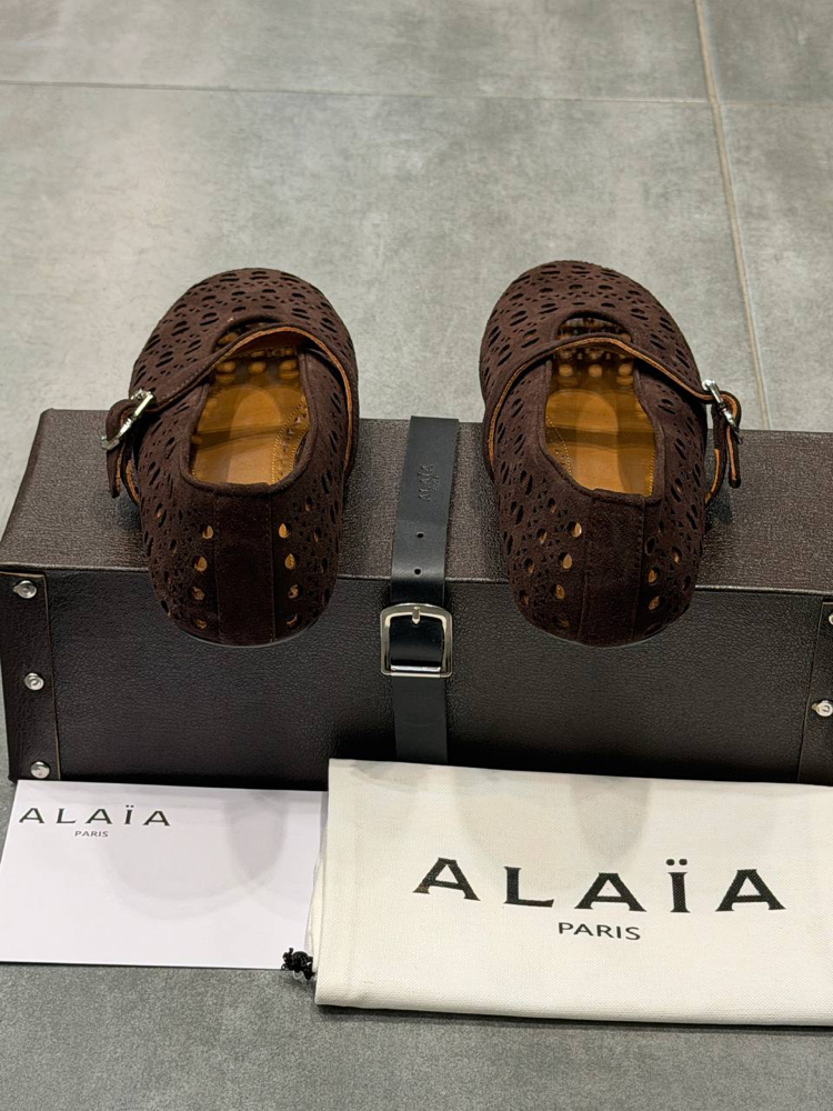 ALAÏA BALLET FLATS VIENNE IN SUEDE (Premium)