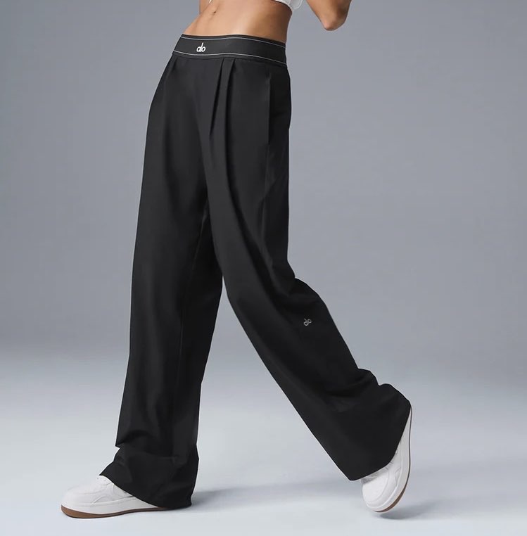 Alo Yoga Pantolon Kadın Siyah Suit Up Trouser (Regular)